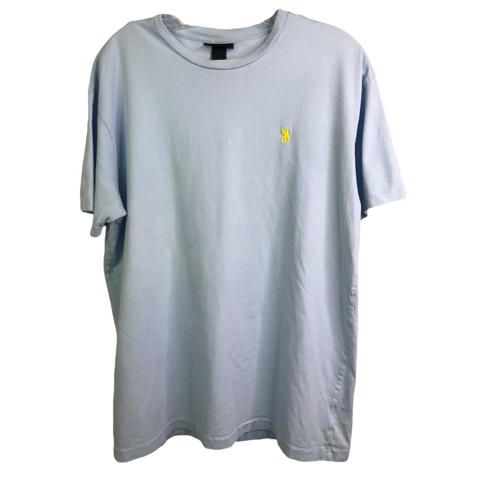 Polo By Ralph Lauren Shirt Mens Size M Baby‎ Blue Short Sleeve Cotton Round Neck